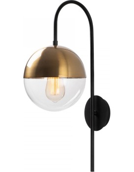 Nástěnná lampa Karsor černá/mosaz