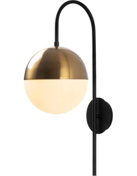 Nástěnná lampa Bastos černá/mosaz