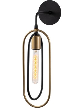 Nástěnná lampa Cerco černá/zlatá