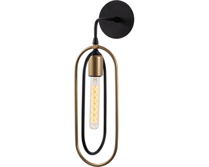 Nástěnná lampa Cerco černá/zlatá