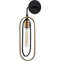 Nástěnná lampa Cerco černá/zlatá