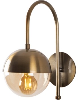 Nástěnná lampa Karsor mosaz/čirá