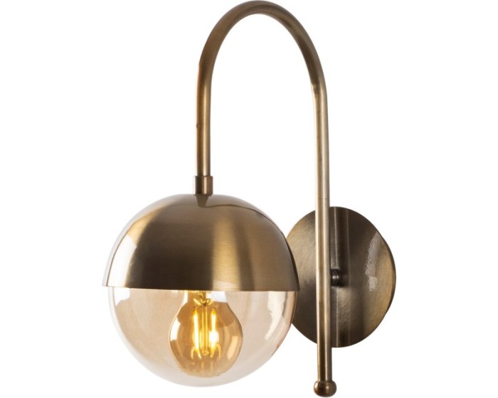 Nástěnná lampa Karsor mosaz/čirá