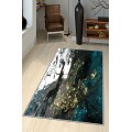 Koberec Dark Marble 80x200 cm modrý