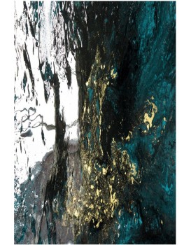 Koberec Dark Marble 80x200 cm modrý