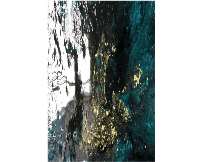 Koberec Dark Marble 80x200 cm modrý