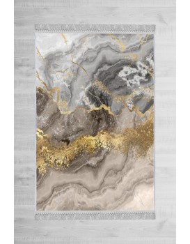 Koberec Marble 80x120 cm šedý/zlatý
