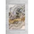 Koberec Marble 80x200 cm šedý/zlatý
