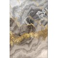 Koberec Marble 80x200 cm šedý/zlatý