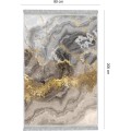 Koberec Marble 80x200 cm šedý/zlatý