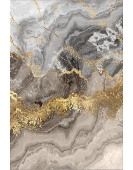 Koberec Marble 180x280 cm šedý/zlatý