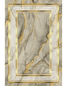 Koberec Marble Frame 180x280 cm béžový/zlatý