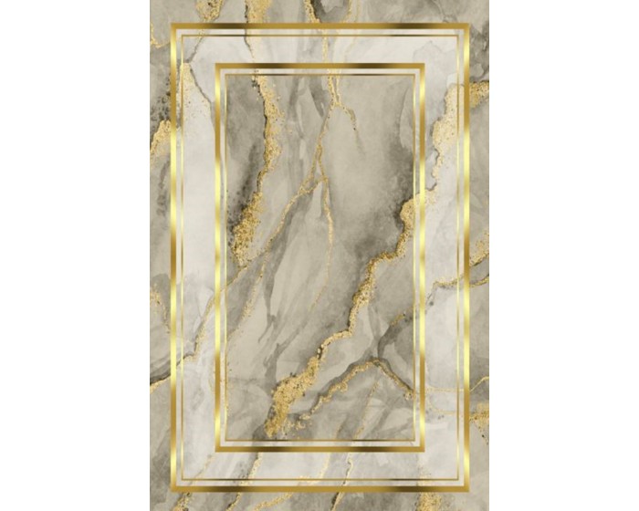Koberec Marble Frame 180x280 cm béžový/zlatý