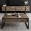Sada nábytku do obývacího pokoje Luxe ořech/černá II