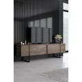 Sada nábytku do obývacího pokoje Luxe ořech/černá