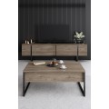 Sada nábytku do obývacího pokoje Luxe ořech/černá