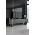 Sada nábytku do obývacího pokoje Luxe antracit/zlatá