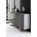 Sada nábytku do obývacího pokoje Luxe antracit/zlatá