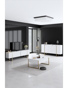 Sada nábytku do obývacího pokoje Luxe bílá/zlatá