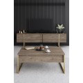 Sada nábytku do obývacího pokoje Luxe ořech/zlatá