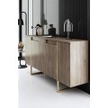 Sada nábytku do obývacího pokoje Luxe ořech/zlatá