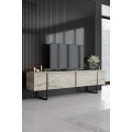 TV stolek Luxe 180 cm travertin/černý