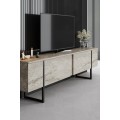 TV stolek Luxe 180 cm travertin/černý