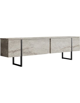 TV stolek Luxe 180 cm travertin/černý