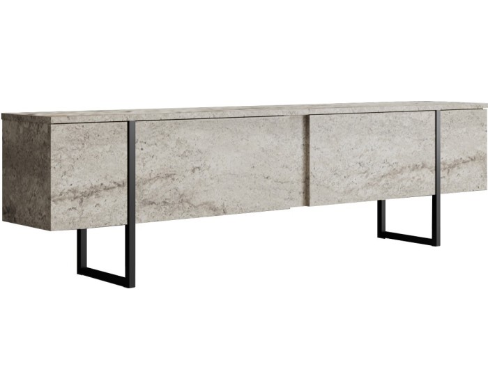 TV stolek Luxe 180 cm travertin/černý
