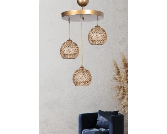 Závěsný lustr Crayon I zlatý