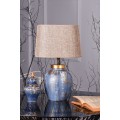 Stolní lampa Casandra modrá/hnědá