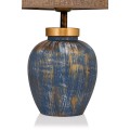 Stolní lampa Casandra modrá/hnědá