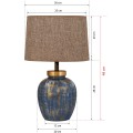 Stolní lampa Casandra modrá/hnědá