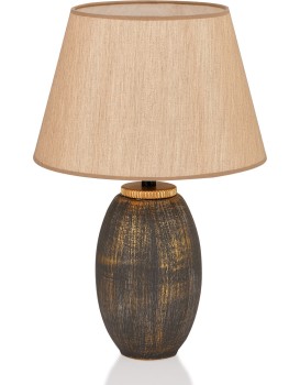 Stolní lampa Elev hnědá/zlatá