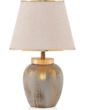 Stolní lampa Casypo krémová/zlatá