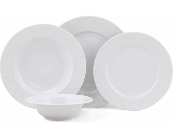 Porcelánová jídelní sada 24 ks ALC bílá