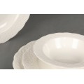 Porcelánová sada 24 ks talířů Hermina bílá