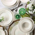 Porcelánová sada 24 ks talířů Hermina bílá