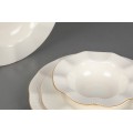 Porcelánová sada 24 ks talířů Creamy Gold bílá/zlatá