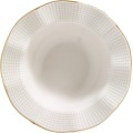 Porcelánová sada 24 ks talířů Creamy Gold bílá/zlatá