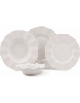 Porcelánová sada 24 ks talířů Seline krémově bílá