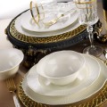 Porcelánová sada 24 ks talířů GoldieWhite bílá