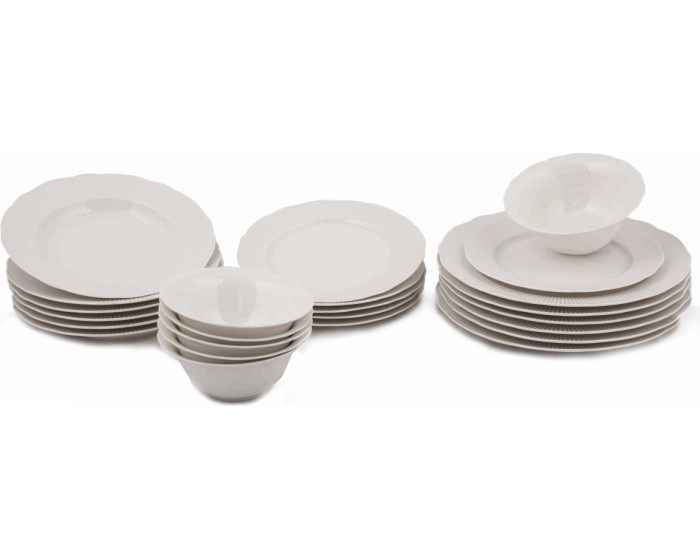 Porcelánová sada 24 ks talířů GoldieWhite bílá