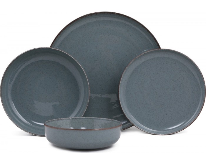 Porcelánová sada 24 ks talířů BlueBlue šedá/modrá