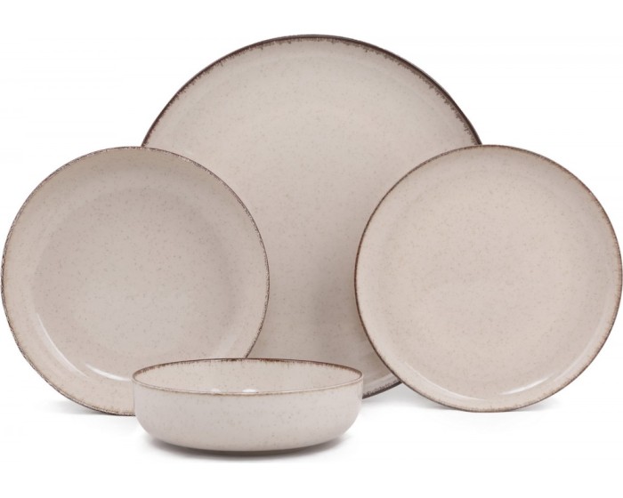 Porcelánová sada 24 ks talířů Cinnamon béžová