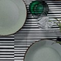 Porcelánová sada 24 ks talířů GreenFantasy zelená