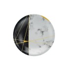 Porcelánová sada 24 ks talířů Glamour černá/bílá/zlatá