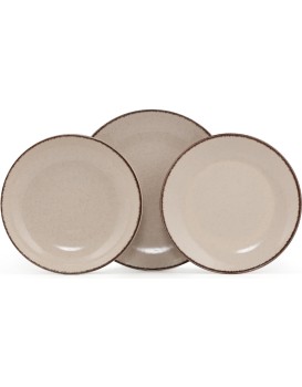 Porcelánová jídelní sada 18 ks Cex skořicová