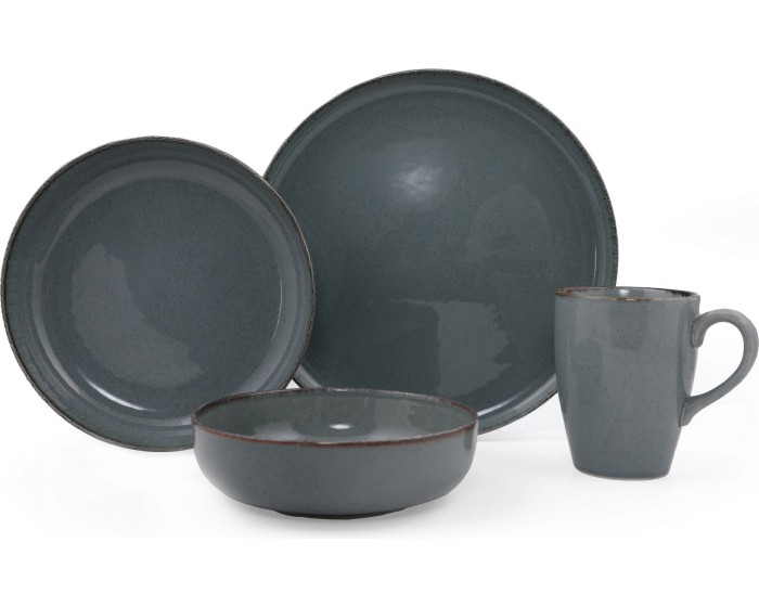 Porcelánová jídelní sada 16 ks Mod šedá