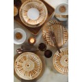 Porcelánová jídelní sada 24 ks Zag hnědá/bílá